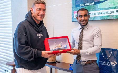 އިޓަލީގެ ފުޓުބޯޅަ ތަރި ޓޮޓީ ރާއްޖޭގައި