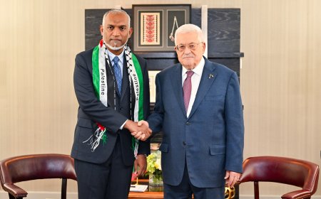 ރައީސް މުއިއްޒު ފަލަސްތީނުގެ ރައީސްއާ ބައްދަލުކުރައްވައިފި