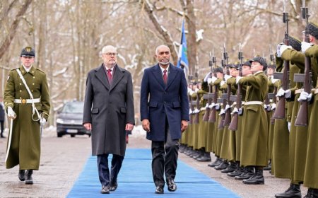 ރައީސުލް ޖުމްހޫރިއްޔާ ޑރ. މުޙައްމަދު މުއިއްޒުއަށް އެސްޓޯނިއާ އިން ހޫނު މަރުހަބާއެއް ދަންނަވައިފި