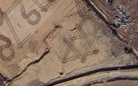 ސެޓެލައިޓް ފޮޓޯ: އުތުރު ޣައްޒާގައި 'ސްޓަރ އޮފް ޑޭވިޑް' ކަނޑާނަގާ އިޒްރާއިލްގެ ސިއްކަ ޖަހާފައިވާ މަންޒަރު