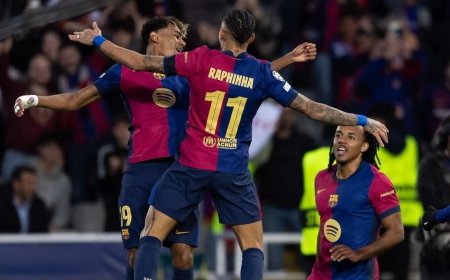 ޔަމާލް އާއި ރަފީނިއާގެ ގޯލްތަކުން ކުއާޓަރގެ ފުރަތަމަ ޖާގަ ބާސެލޯނާ ކަށަވަރުކޮށްފި