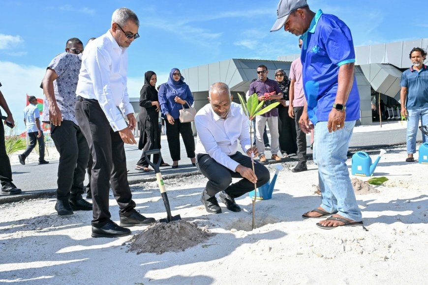 މ. މުލީ އެއަރޕޯޓްގައި 1000 ގަސް އިންދުމުގެ މަޝްރޫއެއް ރައީސް ފައްޓަވައިދެއްވައިފި