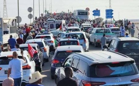 'ގްލޯބަލް މާޗް ޓު ޣައްޒާ': 50 ގައުމުން 10,000 މީހުން މާދަމާ ޤާފިލާއާ ގުޅި ފައިމަގުގައި ރަފަޙް ބޯޑަރަށް ދަނީ