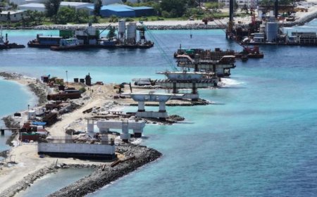 ޕައިލިން މަސައްކަތް އެއްކޮށްނިމި, ތިލަމާލެ ބްރިޖްގެ 60 އިންސައްތައަށްވުރެ ބޮޑުބައި ނިމިއްޖެ