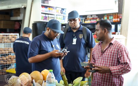 ރަށު މާރުކޭޓްގައި ގަވާއިދާ ހިލާފަށް ވިޔަފާރި ކުރަމުންދިޔަ 15 ބިދޭސީން އިމިގްރޭޝަންގެ ބެލުމުގެ ދަށަށް!
