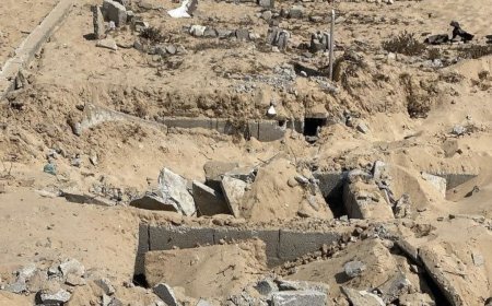 އިޒްރާއިލްގެ ބުލްޑޯޒަރުތަކުން ދެކުނު ޣައްޒާގެ ގަބުރުސްތާނެއްކޮނެ ހަށިތައް ގެންގޮސްފި