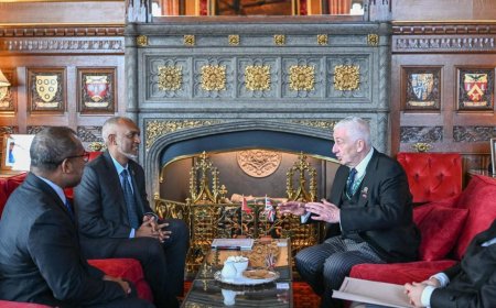 އިނގިރޭސި ވިލާތުގެ ތިރިގޭގެ ސްޕީކަރ ރައީސުލްޖުމްހޫރިއްޔާގެ އަރިހަށް އިޙްތިރާމްގެ ޒިޔާރަތެއް ކުރައްވައިފި