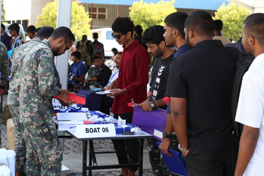 ދިވެހި ވަޠަނީ ޚިދުމަތުގެ ތަމްރީނުގެ  ފުރަތަމަ ބުރަށް 340 ބައިވެރިން މާފިލާފުށްޓަށް