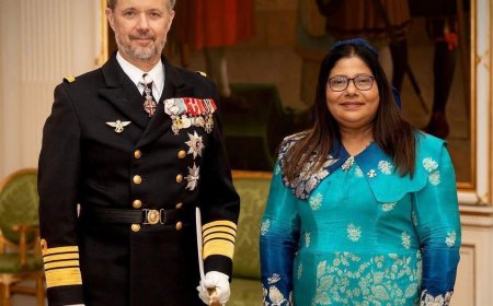 ޑެންމާކަށް ކަނޑައެޅުއްވި އައު ސަފީރު ފަތްކޮޅު އަރުއްވައިފި