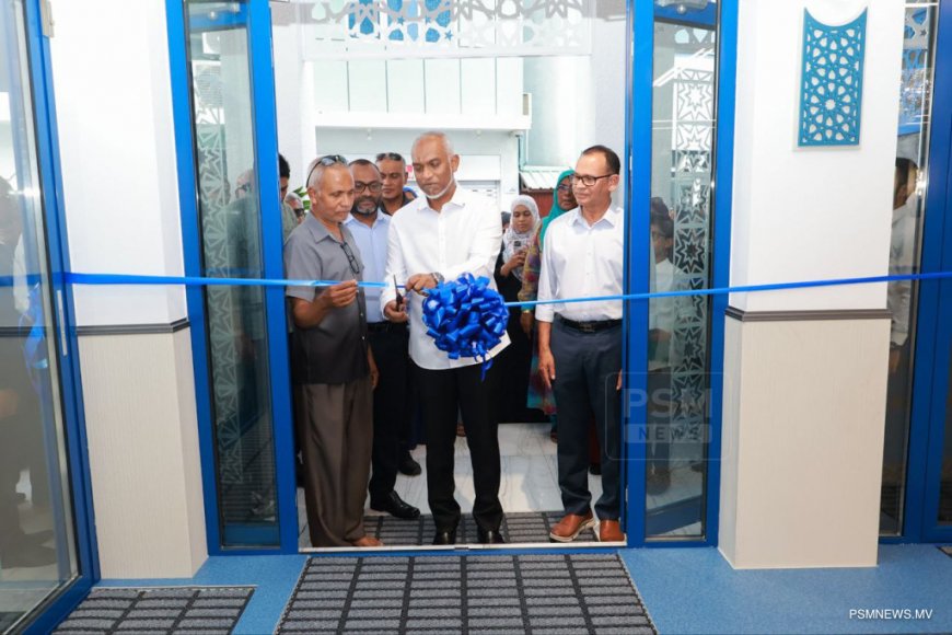 މާލޭގައި އަލަށް ބިނާކުރި މަސްޖިދުލް ޔޫސުފުލް ބަރުބަރީ ރައީސުލްޖުމްހޫރިއްޔާ ހުޅުއްވައިދެއްވައިފި