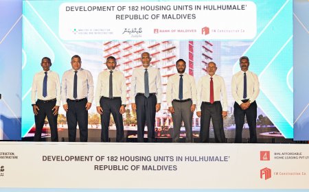 ބީއެމްއެލް އިން ހުޅުމާލޭގައި ތަރައްޤީކުރާ 182 ހައުސިންގ ޔުނިޓުގެ މަޝްރޫޢުގެ ބިންގާ އަޅައިފި