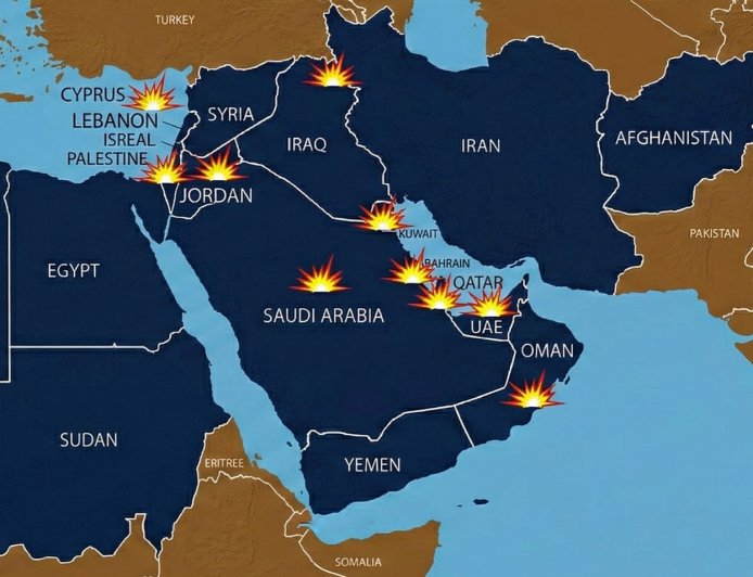 މެދުއިރުމަތީގެ ހަނގުރާމަ: އީރާނުގެ މިސައިލް އަދި ޑްރޯން ހަމަލާތައް 10 ގައުމަކަށް އަމާޒުވި