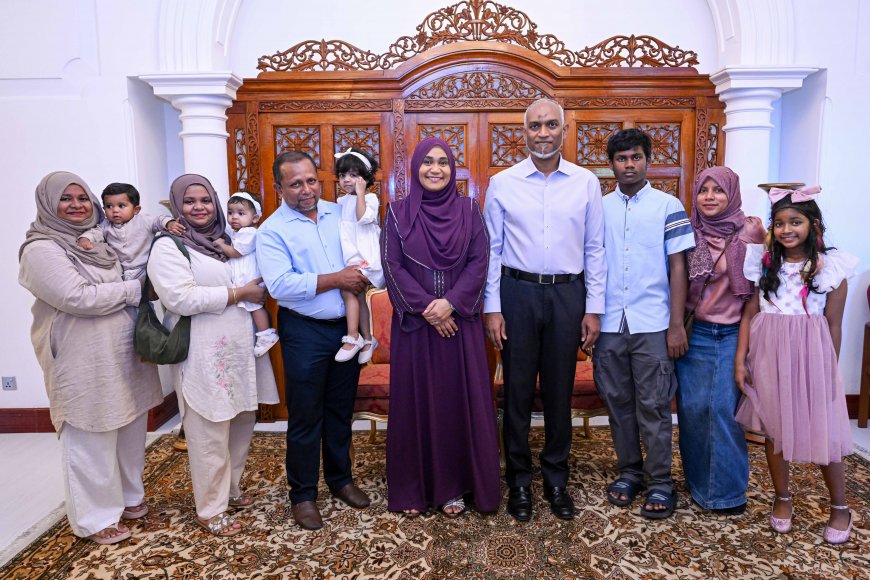 ފިޠުރު ޢީދުގެ މުނާސަބަތުގައި ރައީސުލްޖުމްހޫރިއްޔާގެ ދެކަނބަލުން ސަލާން ކުރައްވައިފި