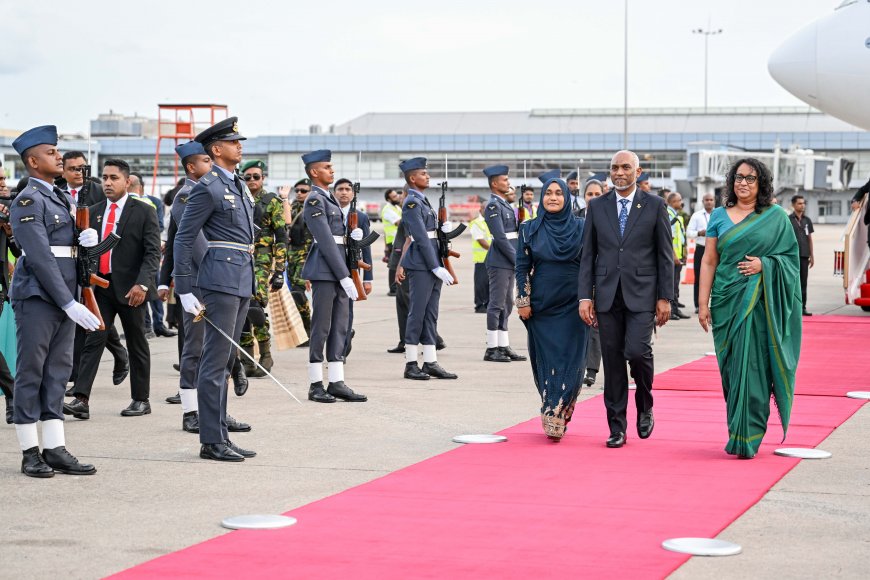 President and First Lady arrive in Sri Lanka on State Visit