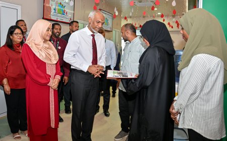 ރައީސުލްޖުމްހޫރިއްޔާގެ ދެކަނބަލުން، ތެލެސީމިއާ އެންޑް އަދަރ ހީމޮގްލޮބިނޯޕަތީސް ސެންޓަރަށް ޒިޔާރަތްކުރައްވައިފި