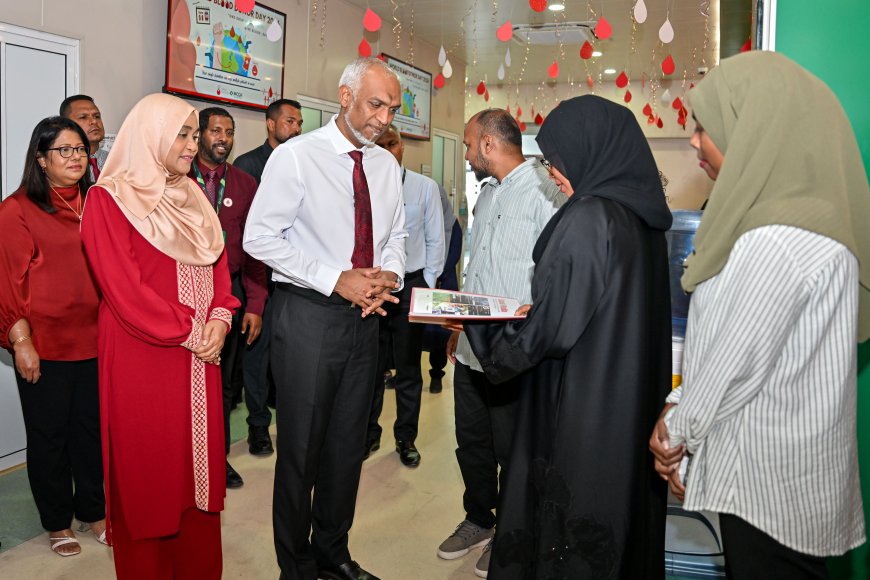ރައީސުލްޖުމްހޫރިއްޔާގެ ދެކަނބަލުން، ތެލެސީމިއާ އެންޑް އަދަރ ހީމޮގްލޮބިނޯޕަތީސް ސެންޓަރަށް ޒިޔާރަތްކުރައްވައިފި
