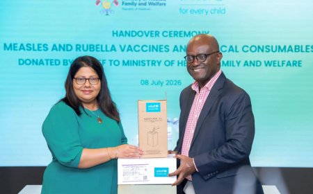ޔުނިސެފުން ރާއްޖެއަށް 28,000 މީސަލްސް ވެކްސިން ޑޯޒް ހަދިޔާކޮށްފި