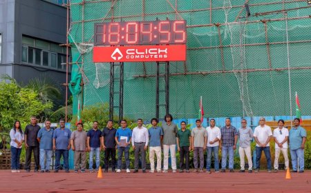 ހުޅުމާލެ ސިންތެޓިކް ޓްރެކުގައި ކްލިކް މޯލްޑިވްސްއިން ޑިޖިޓަލް ގަޑިއެއް ބަހައްޓައިފި