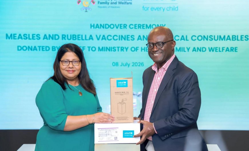 ޔުނިސެފުން ރާއްޖެއަށް 28,000 މީސަލްސް ވެކްސިން ޑޯޒް ހަދިޔާކޮށްފި