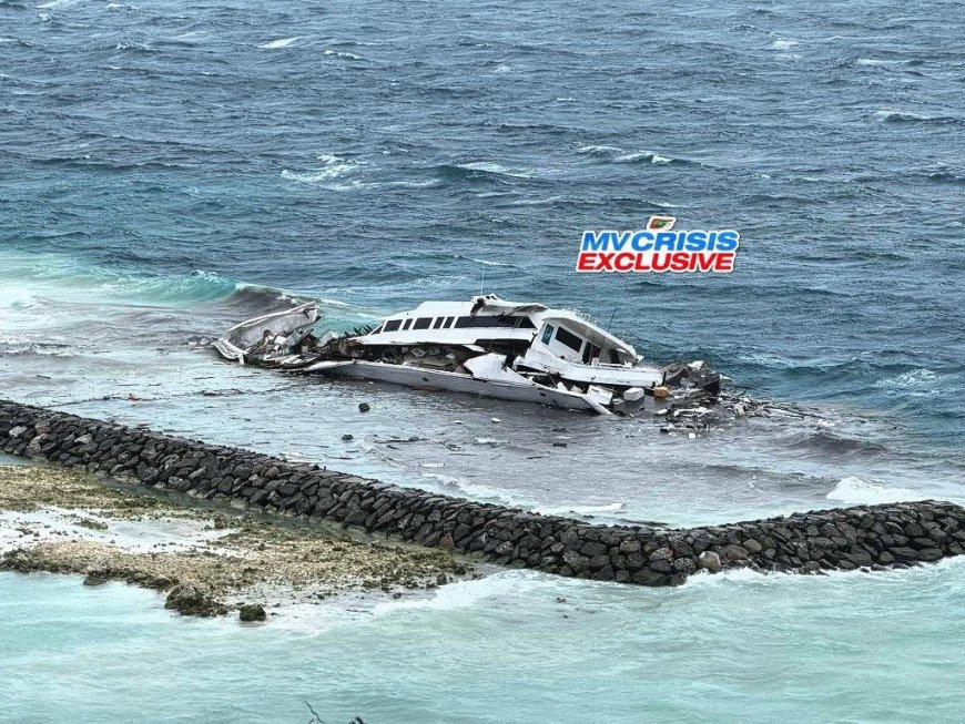 މޫސުން ގޯސްވެ، މާފުށީ ބޭރުގައި އޮތް ސަފާރީއެއްގެ ނަގިލި ކަނޑައިގެން ގޮސް ތޮށިމައްޗަށް އުރިއްޖެ!
