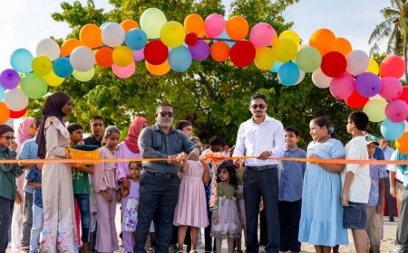 ރައީސް މުޢިއްޒުގެ ވަޢުދުފުޅުގެ ދަށުން ނ.. ވެލިދޫގައި ތަރައްޤީކުރި ކުޑަކުދިންގެ ޕާކު ހުޅުވައިފި