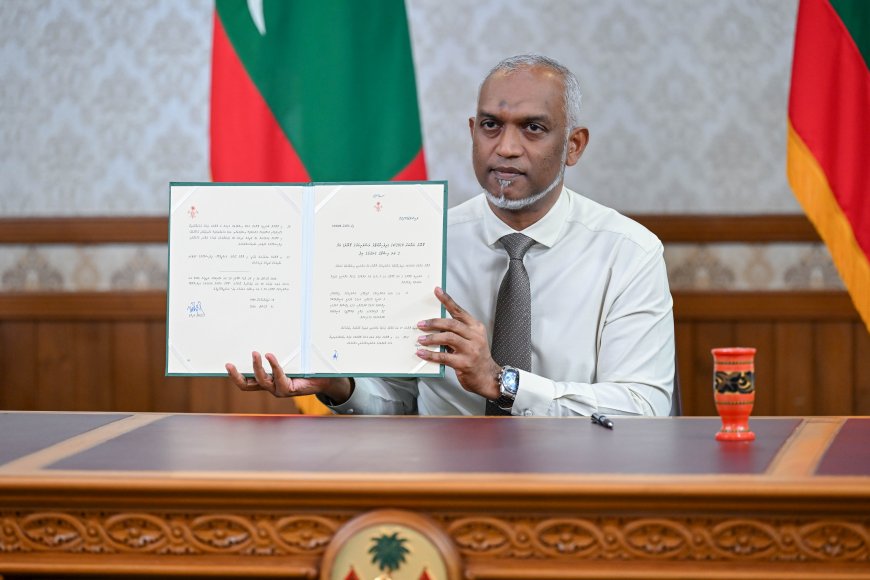 ދިވެހިރާއްޖޭގެ މަސްވެރިކަމުގެ ޤާނޫނަށް 2 ވަނަ އިޞްލާޙު ގެނައުމުގެ ބިލު ރައީސް ތަޞްދީޤުކުރައްވައިފި
