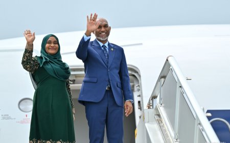 ނުރަސްމީ ދަތުރުފުޅު ނިންމަވާލެއްވުމަށްފަހު ރައީސުލްޖުމްހޫރިއްޔާގެ ދެކަނބަލުން ރާއްޖެ ވަޑައިގެންފި