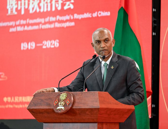 ދިވެހިރާއްޖެއާއި ޗައިނާގެ މެދުގައި އޮތް ޒަމާންވީ ރަޙްމަތްތެރިކަމަކީ އުޖާލާ ކުރިމަގަށް އެޅިގެންދާ ބްރިޖްތަކެއް: ރައީސް