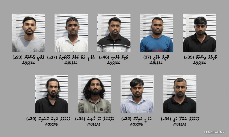 މަސްތުވާތަކެތީގެ ވިޔަފާރިކުރި ކަމުގެ ތުހުމަތުގައި މާލެއިން ބިދޭސީ 9 މީހަކު ހައްޔަރުކޮށްފި